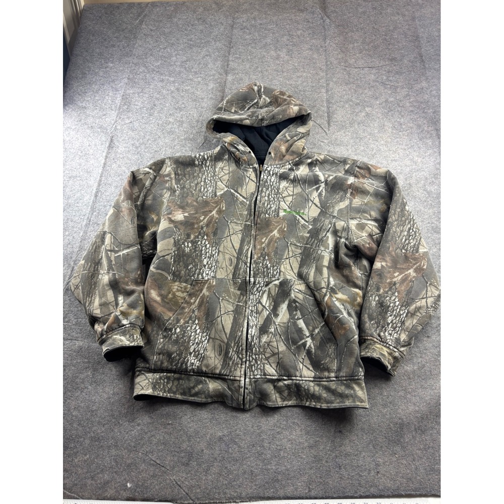 Remington Mens M? Camo Reversible Zip Hoodie Thermal Real Tree Hunting Jacket